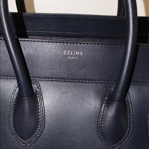 Céline Authentic Mini Luggage - Navy Calfskin - Picture 8 of 8